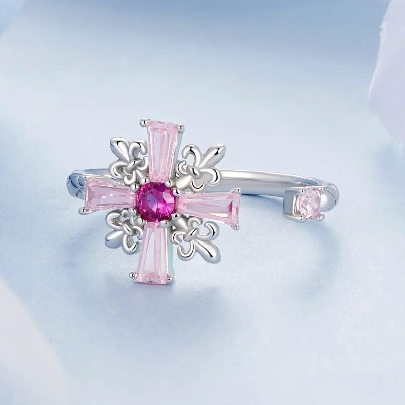 (Bild für) PANDORA Stil Iris Kreuz Offener Ring - BSR526-E - Ansicht 3