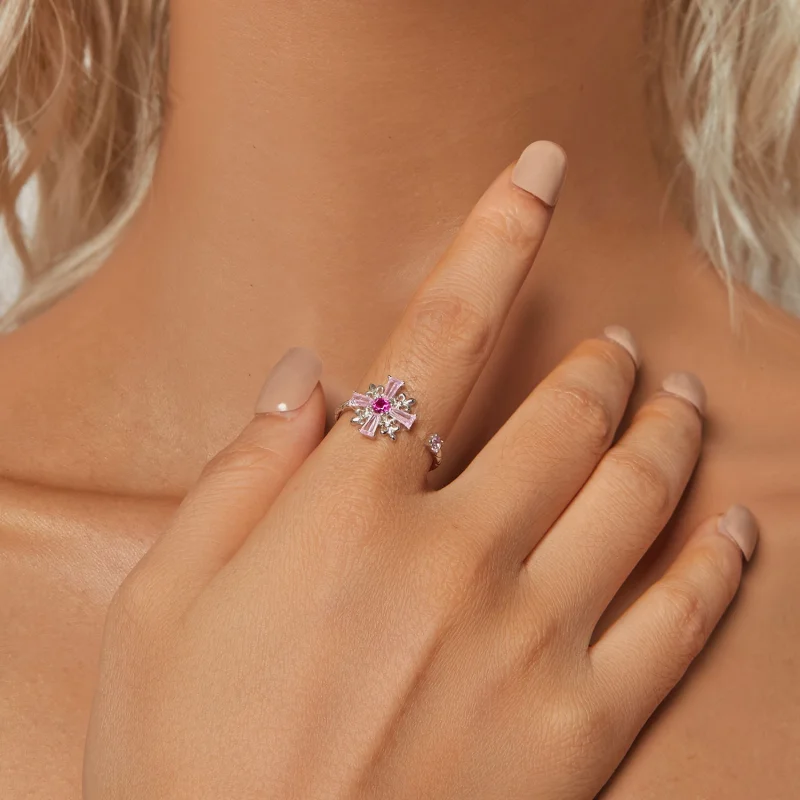 (Bild für) PANDORA Stil Iris Kreuz Offener Ring - BSR526-E - Ansicht 4