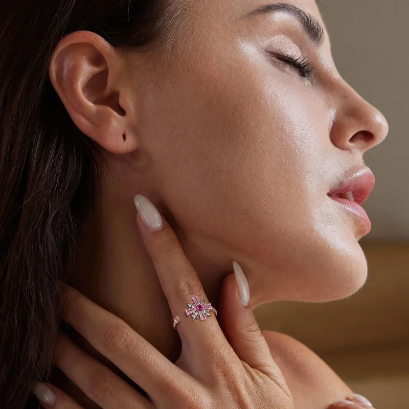 (Bild für) PANDORA Stil Iris Kreuz Offener Ring - BSR526-E - Ansicht 5