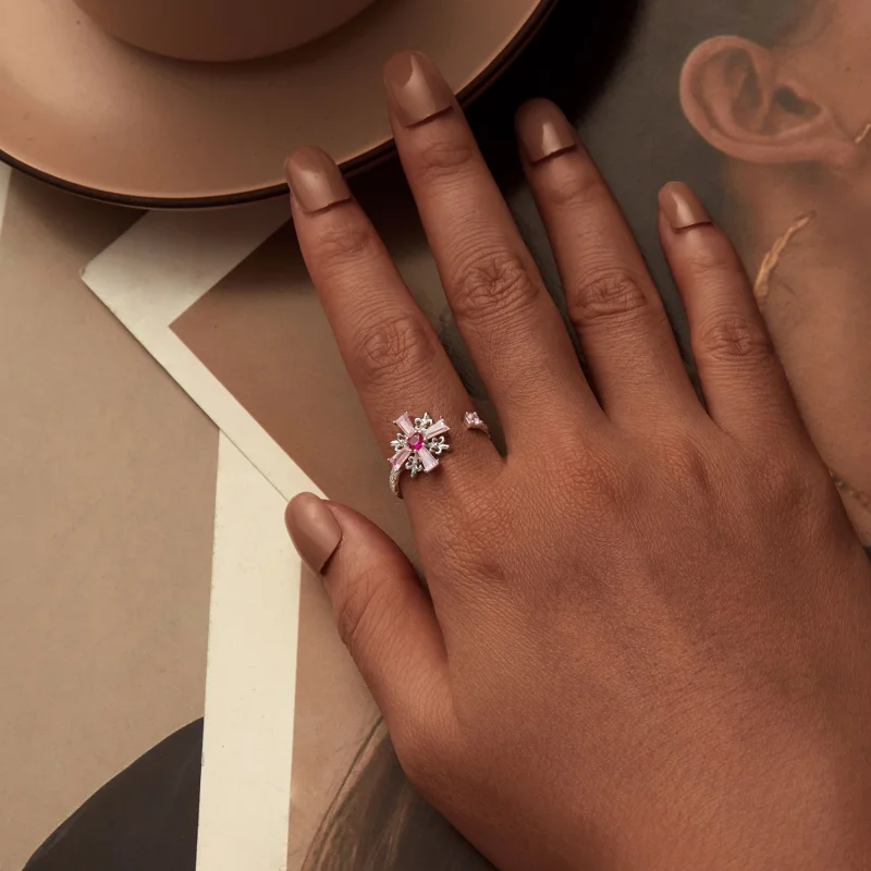 (Bild für) PANDORA Stil Iris Kreuz Offener Ring - BSR526-E - Ansicht 6