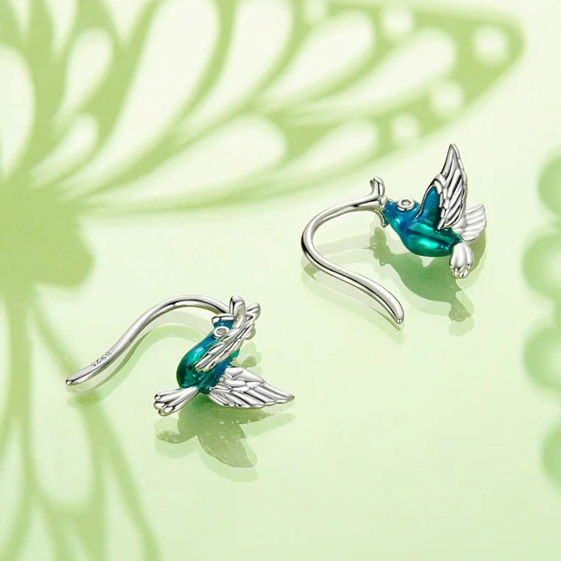 (Bild für) PANDORA-Stil Kolibri Ohrhaken - BSE990 - Ansicht 4