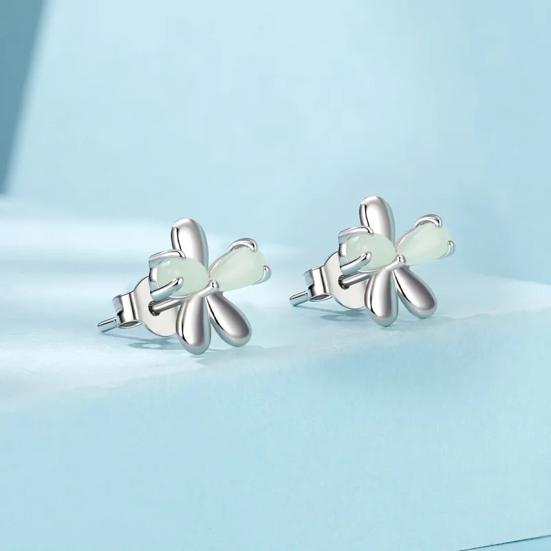 (Bild für) PANDORA-Stil Leuchtende Blumen Ohrringe - SCE1714 - Ansicht 2