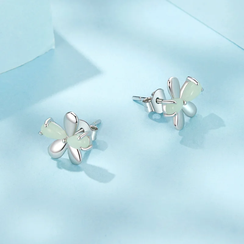 (Bild für) PANDORA-Stil Leuchtende Blumen Ohrringe - SCE1714 - Ansicht 3
