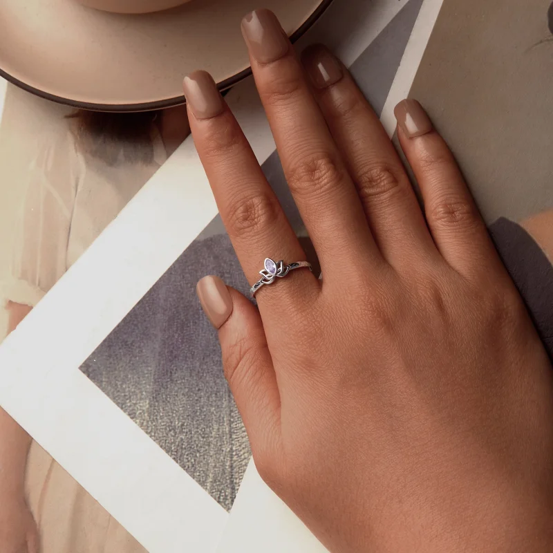 (Bild für) PANDORA Stil Lotus Open Ring - SCR1020-E - Ansicht 4