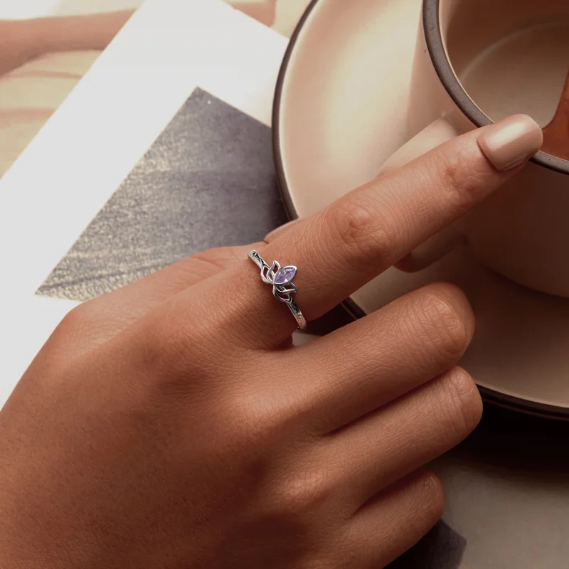 (Bild für) PANDORA Stil Lotus Open Ring - SCR1020-E - Ansicht 5