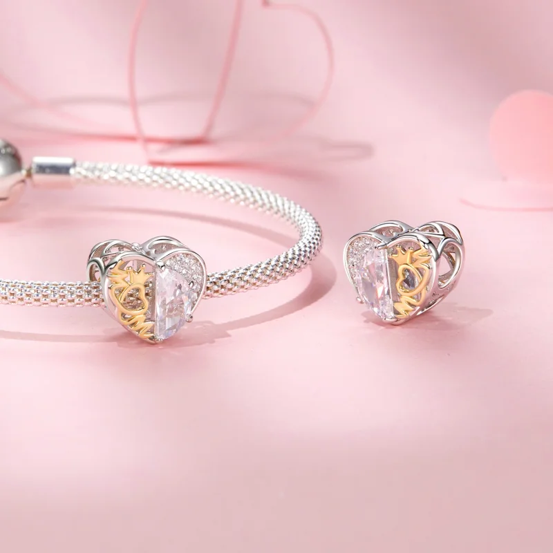 (Bild für) PANDORA Stil Mamas Herz Perlen - BSC1002 - Ansicht 4