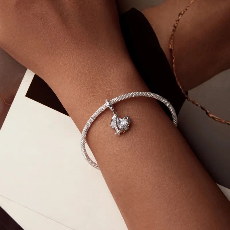 (Bild für) PANDORA Stil Muttertag Liebe Flügel Anhänger - BSC1001 - Ansicht 5