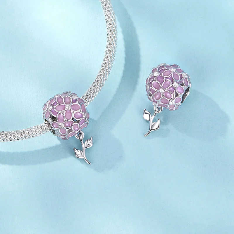 (Bild für) PANDORA-Stil Rosa Blumenkugel-Perlen - SCC2738 - Ansicht 4