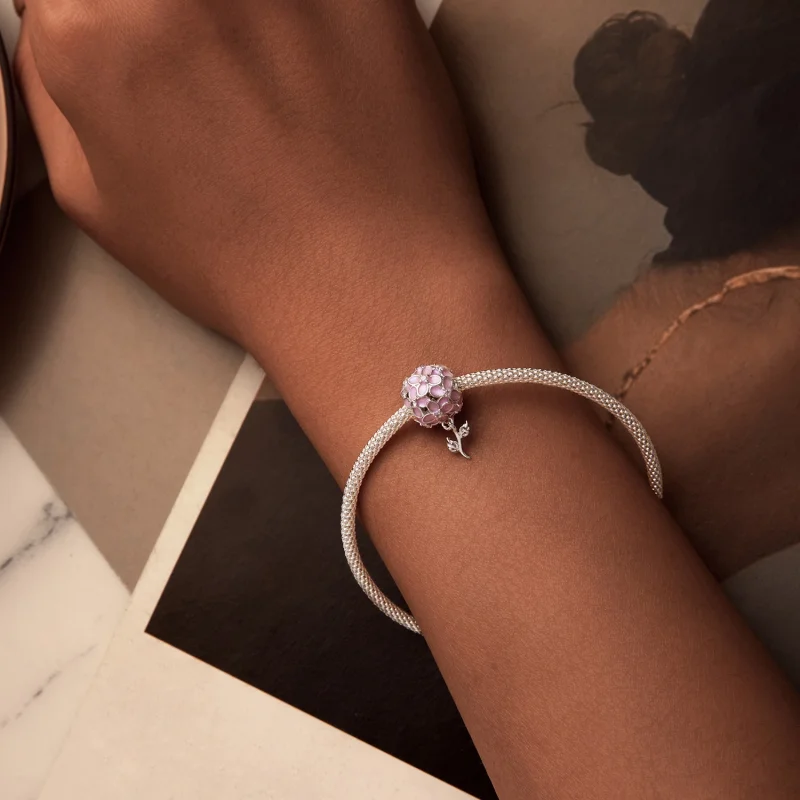 (Bild für) PANDORA-Stil Rosa Blumenkugel-Perlen - SCC2738 - Ansicht 6