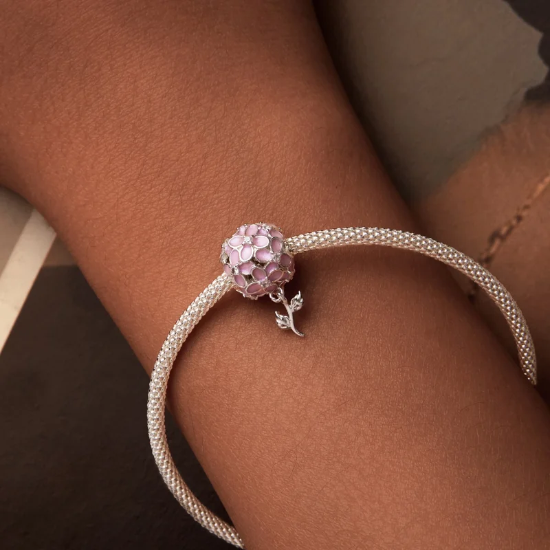 (Bild für) PANDORA-Stil Rosa Blumenkugel-Perlen - SCC2738 - Ansicht 7