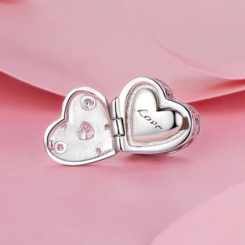 (Bild für) PANDORA Stil Valentinstag Offene und Schließende Herzperlen - BSC973 - Ansicht 4