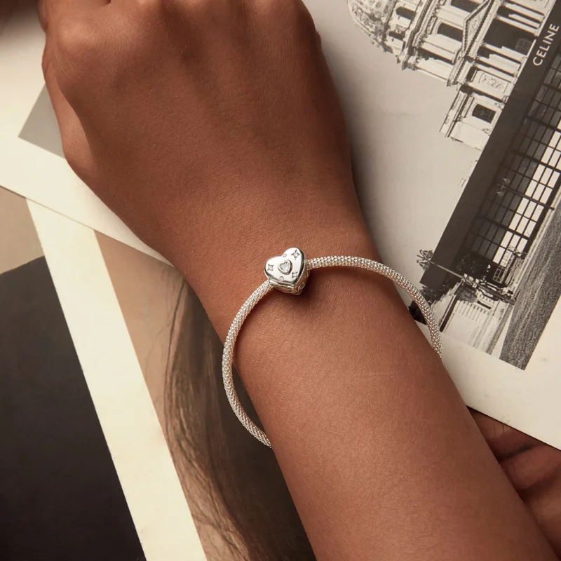 (Bild für) PANDORA Stil Valentinstag Offene und Schließende Herzperlen - BSC973 - Ansicht 7