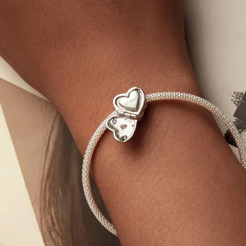 (Bild für) PANDORA Stil Valentinstag Offene und Schließende Herzperlen - BSC973 - Ansicht 10