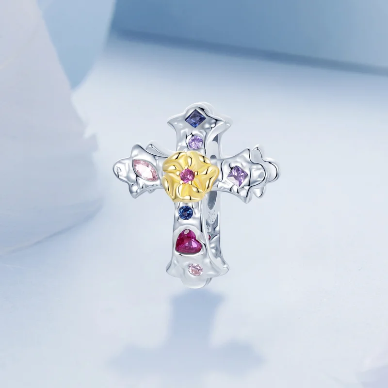 (Bild für) PANDORA Stil Vintage Kreuz Charm - BSC1005 - Ansicht 2