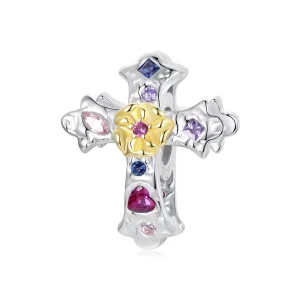 (Bild für) PANDORA Stil Vintage Kreuz Charm - BSC1005