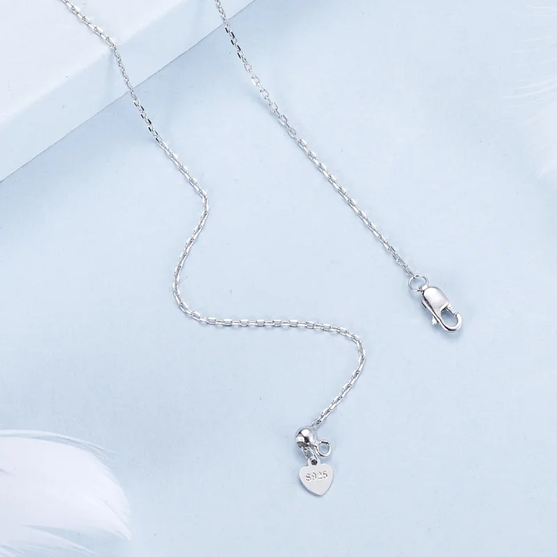 (Bild für) PANDORA-Stil Wassertropfen-Quasten-Halskette - BSN383 - Ansicht 4