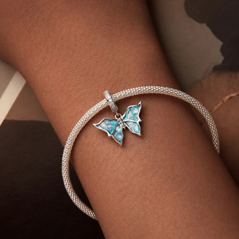 (Bild für) PANDORA Style Blauer Morpho-Anhänger - BSC982 - Ansicht 6