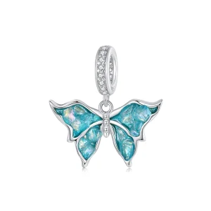 (Bild für) PANDORA Style Blauer Morpho-Anhänger - BSC982