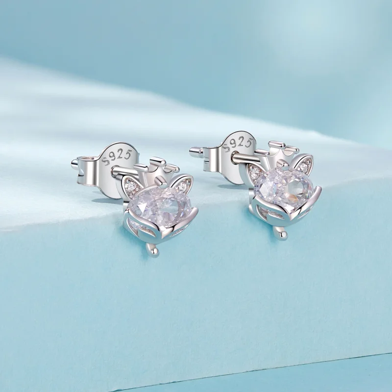 (Bild für) PANDORA Style Crown Fuchs Prinzessin Ohrringe - SCE1708 - Ansicht 2