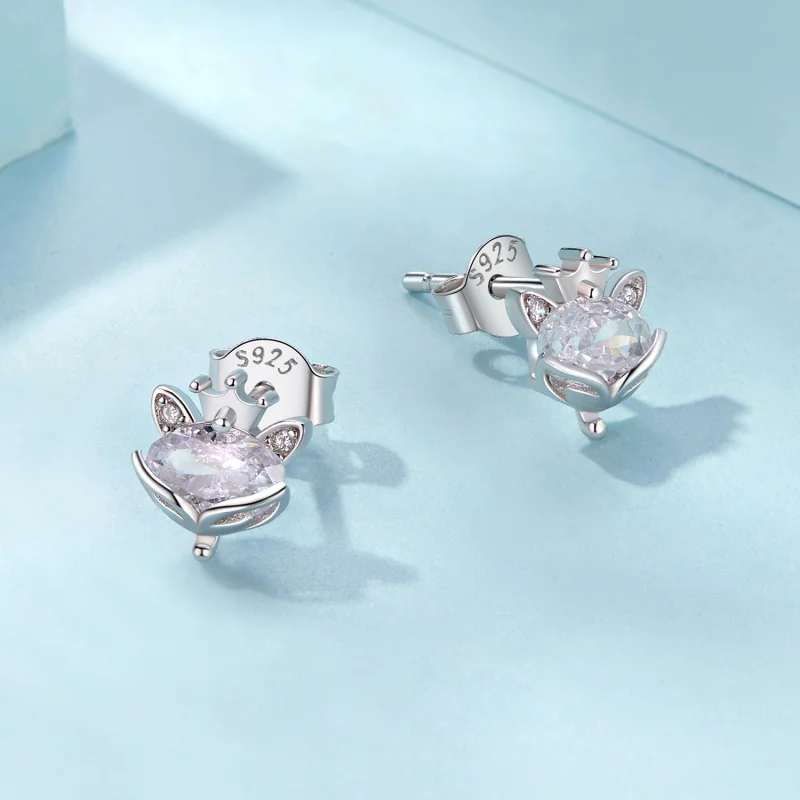 (Bild für) PANDORA Style Crown Fuchs Prinzessin Ohrringe - SCE1708 - Ansicht 3