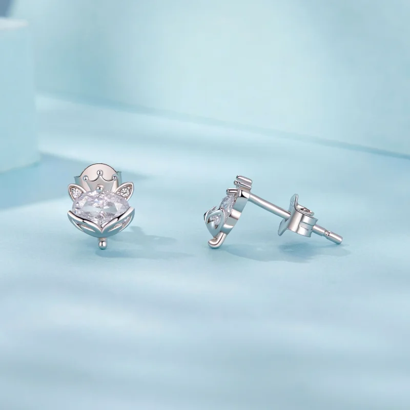 (Bild für) PANDORA Style Crown Fuchs Prinzessin Ohrringe - SCE1708 - Ansicht 4