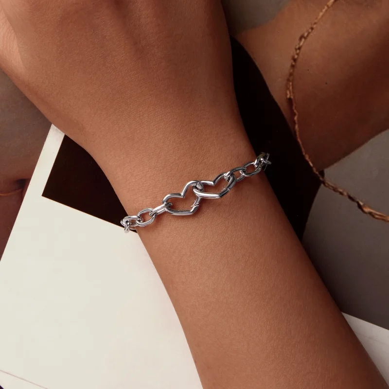 (Bild für) PANDORA Style Doppelherz-Armband - BSB172 - Ansicht 4