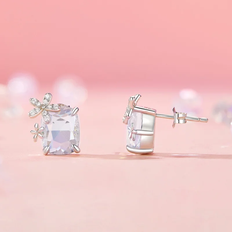 (Bild für) PANDORA Style Fantasie-Blume Hauptstein Ohrringe - SCE1724 - Ansicht 4