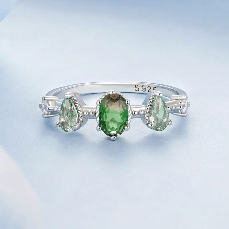 (Bild für) PANDORA Style Farbverlaufs-Glastourmalin Ring - BSR527 - Ansicht 3