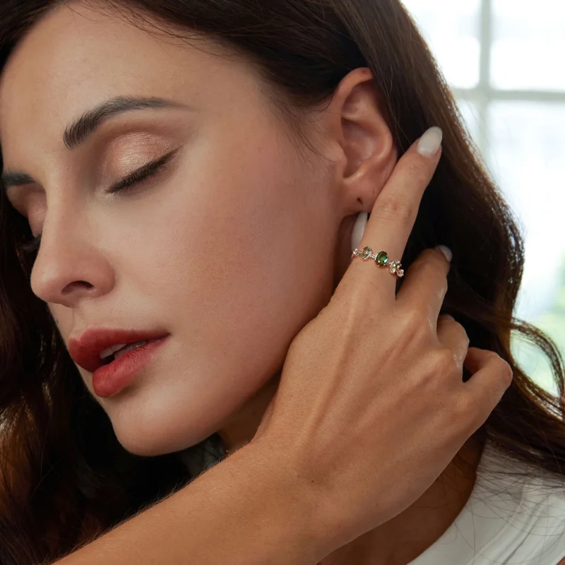 (Bild für) PANDORA Style Farbverlaufs-Glastourmalin Ring - BSR527 - Ansicht 5