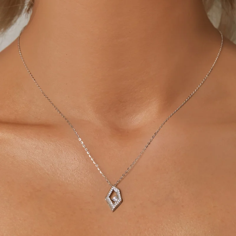 (Bild für) PANDORA Style Geometrischer Funkelnder Halskette - SCN517 - Ansicht 5