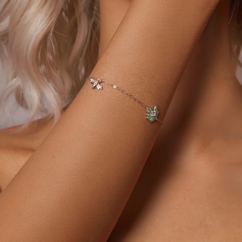 (Bild für) PANDORA Style Gänseblümchen-Biene Armband - SCB270 - Ansicht 6