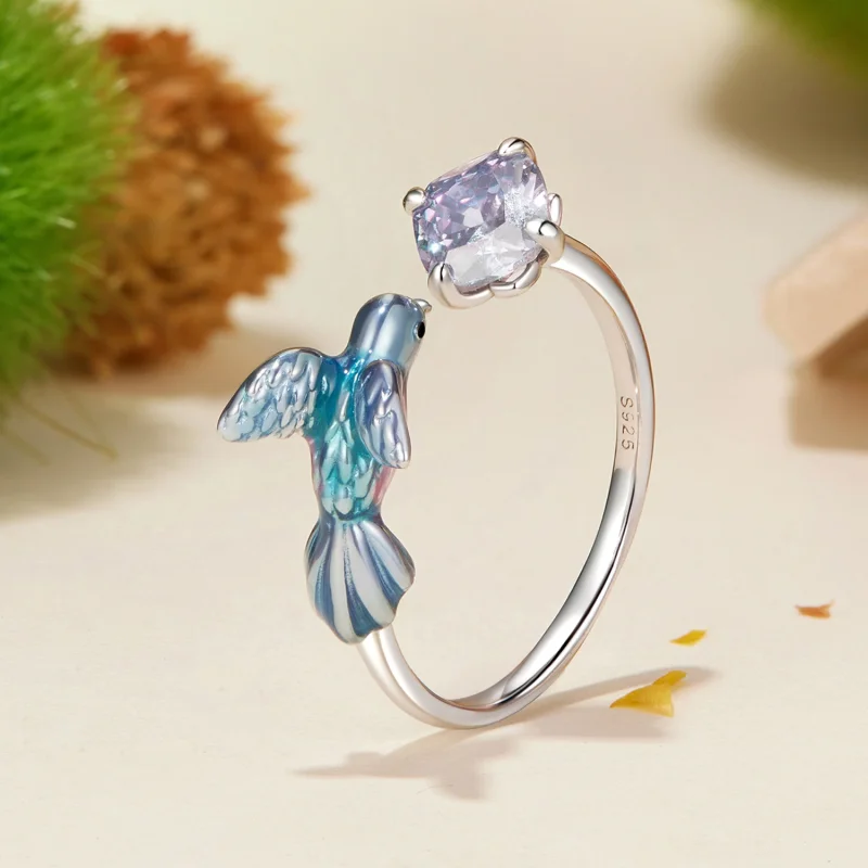 (Bild für) PANDORA Style Kingfisher Petal Open Ring - BSR540-E - Ansicht 2