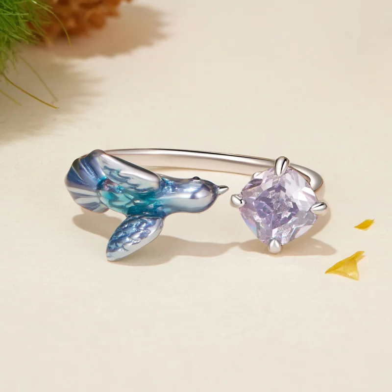 (Bild für) PANDORA Style Kingfisher Petal Open Ring - BSR540-E - Ansicht 3