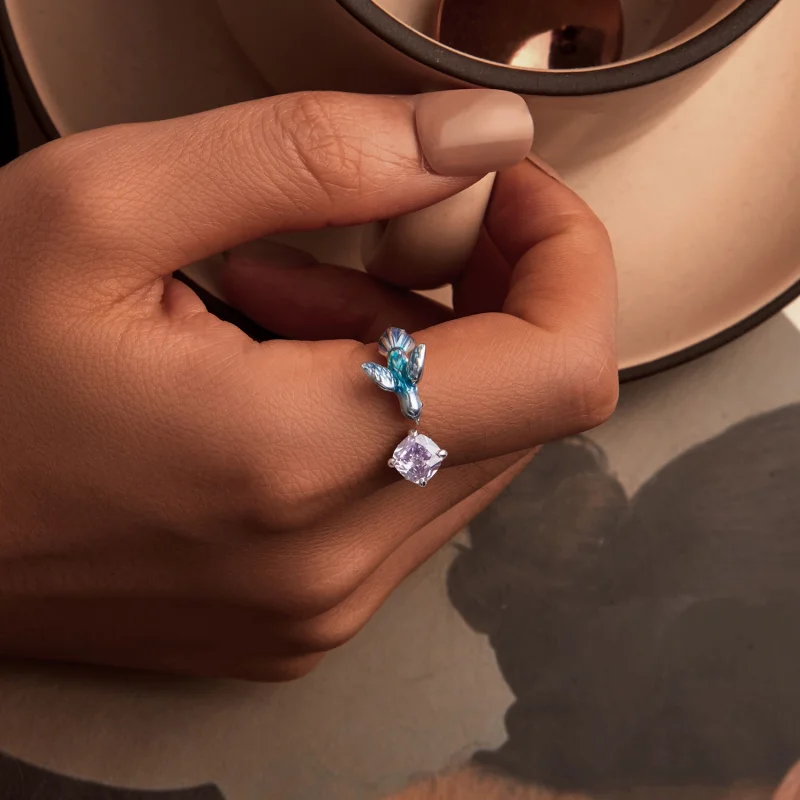 (Bild für) PANDORA Style Kingfisher Petal Open Ring - BSR540-E - Ansicht 5