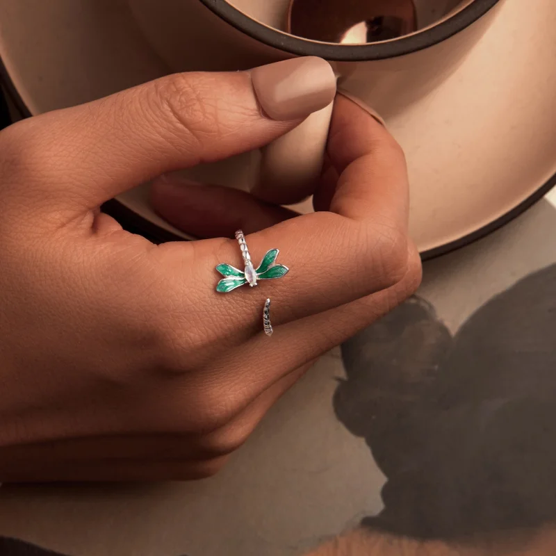 (Bild für) PANDORA Style Libelle Offener Ring - BSR537-E - Ansicht 5