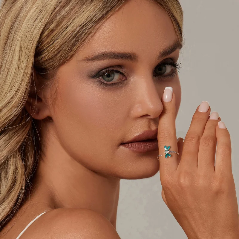(Bild für) PANDORA Style Libelle Offener Ring - BSR537-E - Ansicht 7