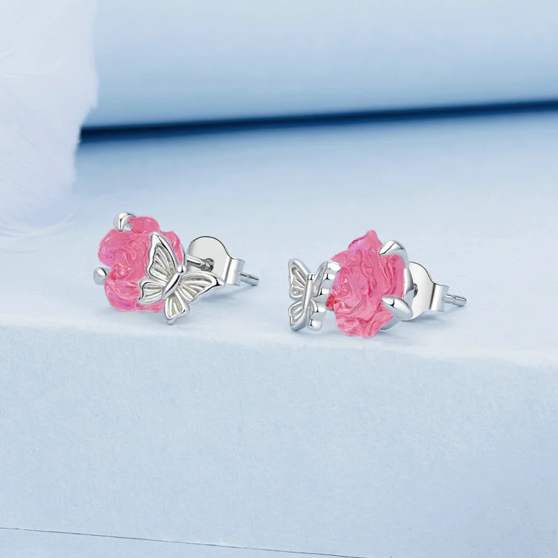 (Bild für) PANDORA Style Lichtempfindliche Farbwechsel Rosen-Stecker - BSE978 - Ansicht 3