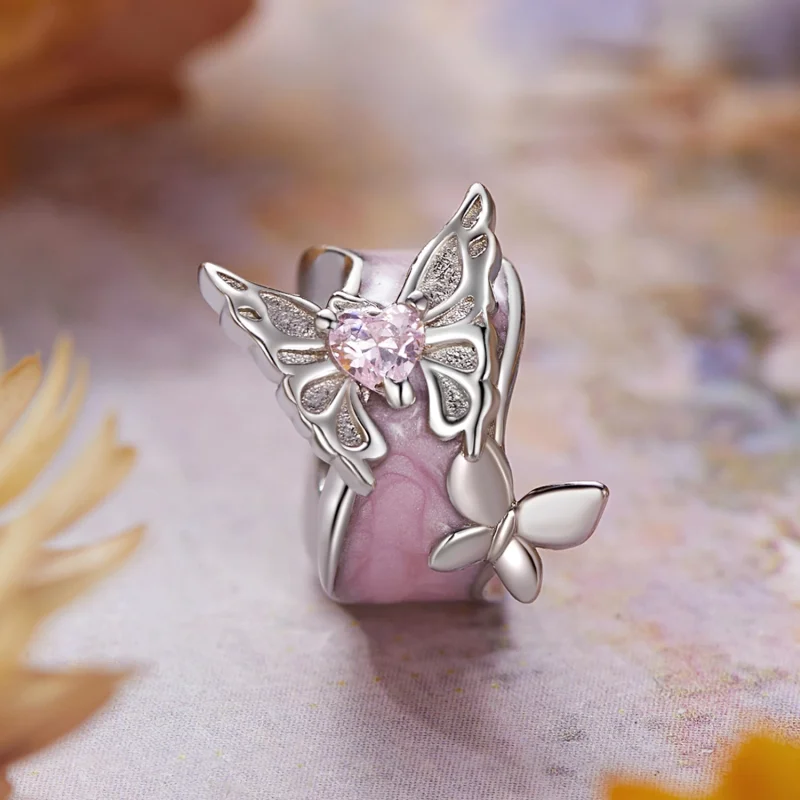 (Bild für) PANDORA Style Monet Butterfly Silikone Abstandperlen - BSC991 - Ansicht 2