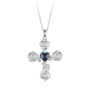 (Bild für) PANDORA Style Rosen-Kreuz Halskette - BSN379