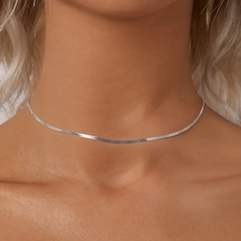 (Bild für) PANDORA Style Schlangenknochenkette Basic Halskette - BSA008 - Ansicht 5