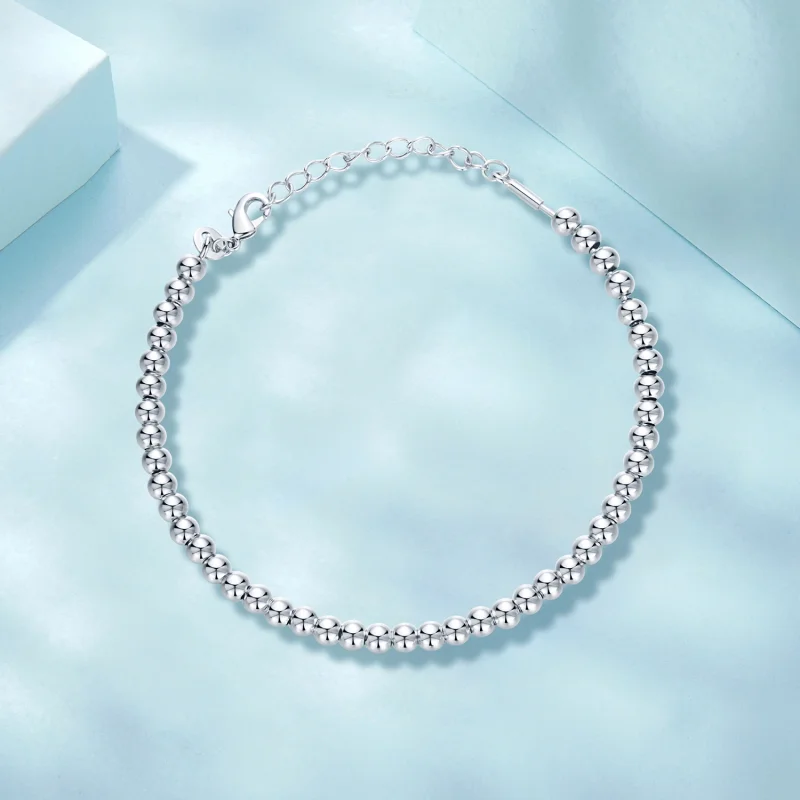 (Bild für) PANDORA Style Silberperlen DIY Grundarmbandkette - SCB267 - Ansicht 3