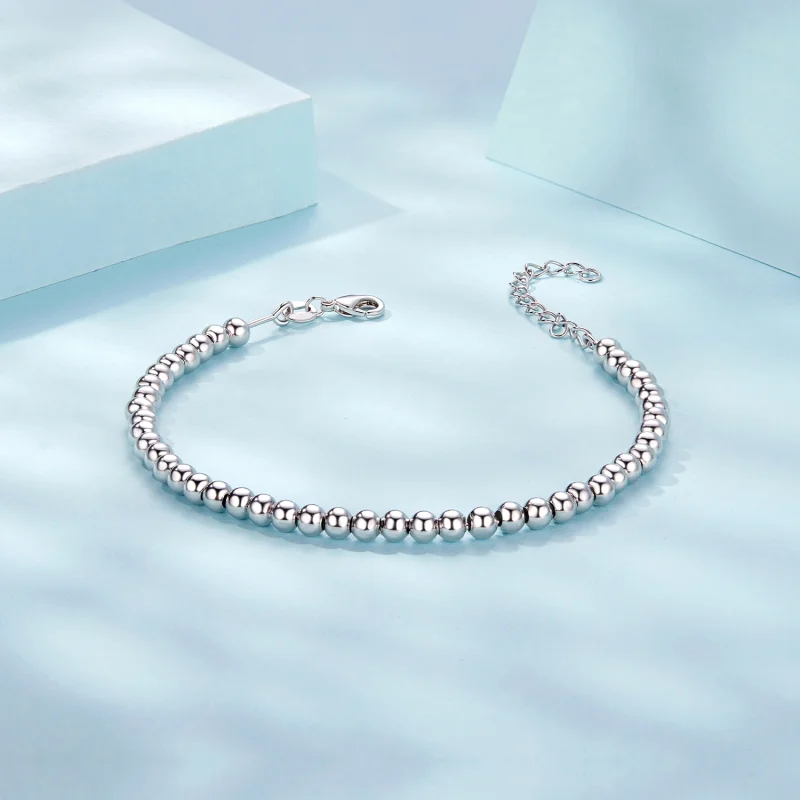 (Bild für) PANDORA Style Silberperlen DIY Grundarmbandkette - SCB267 - Ansicht 4