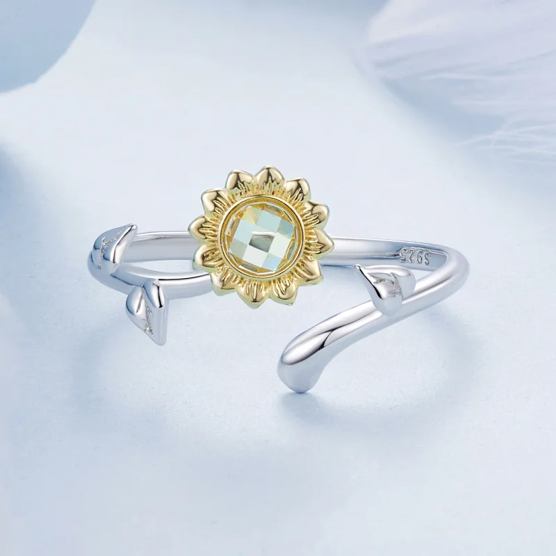 (Bild für) PANDORA Style Sonnenblume Offener Ring - BSR549-E - Ansicht 3
