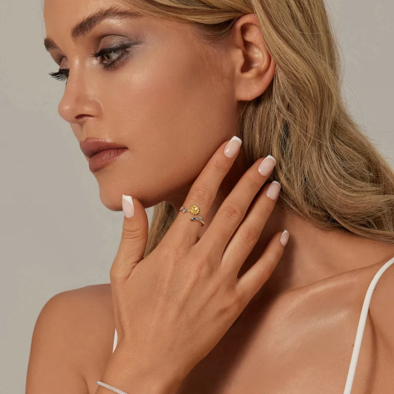 (Bild für) PANDORA Style Sonnenblume Offener Ring - BSR549-E - Ansicht 7