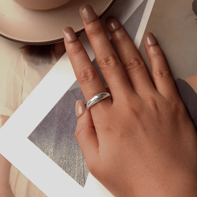 (Bild für) PANDORA Style Stern Offener Ring - BSR547-E - Ansicht 4