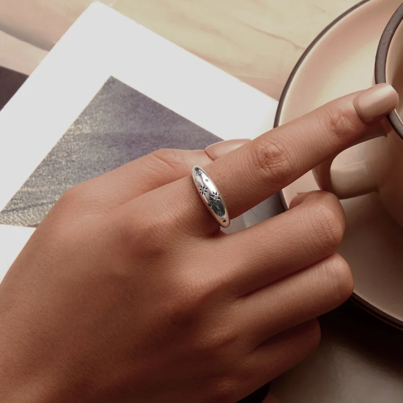 (Bild für) PANDORA Style Stern Offener Ring - BSR547-E - Ansicht 5