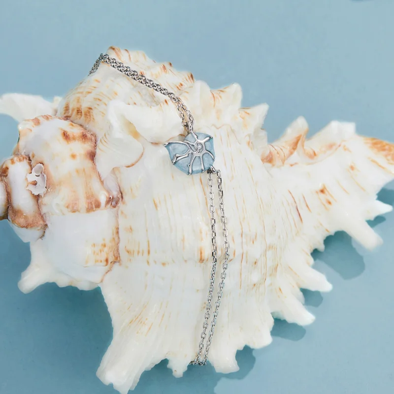(Bild für) PANDORA Stil Blaue Muschel-Armband - BSB176 - Ansicht 2