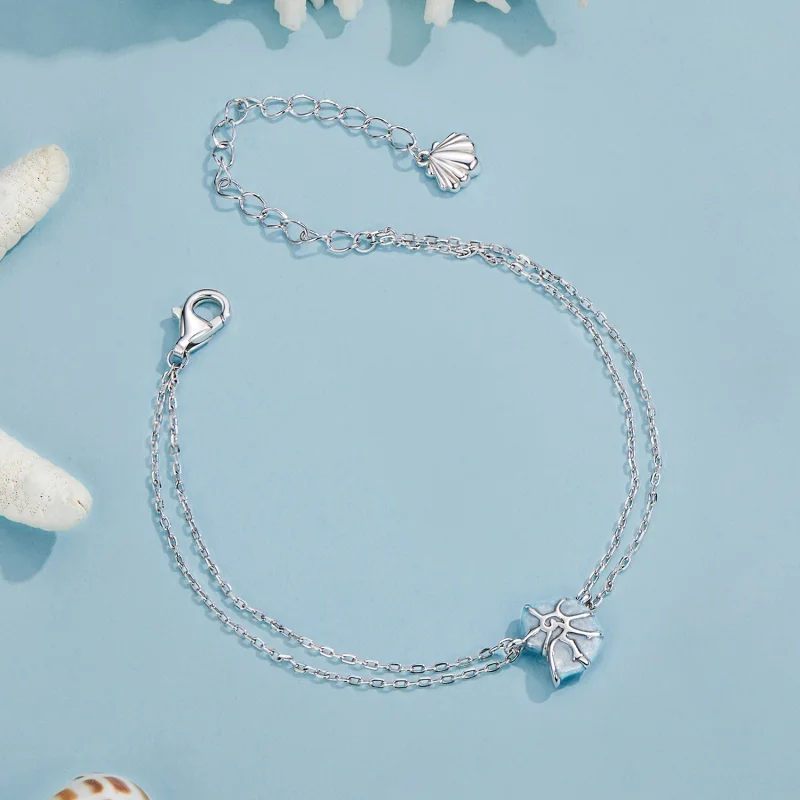 (Bild für) PANDORA Stil Blaue Muschel-Armband - BSB176 - Ansicht 4