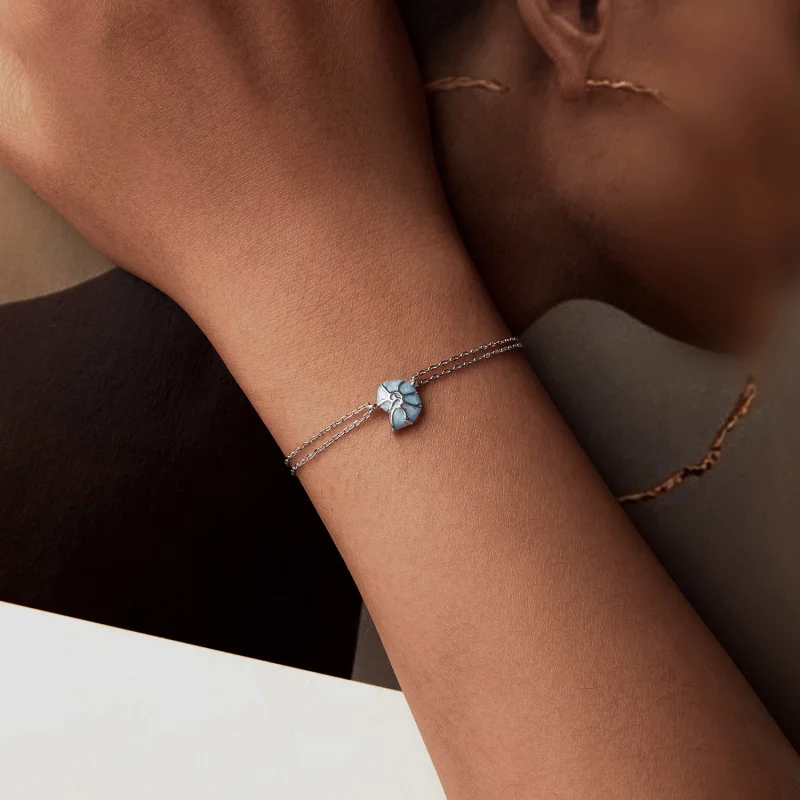 (Bild für) PANDORA Stil Blaue Muschel-Armband - BSB176 - Ansicht 5
