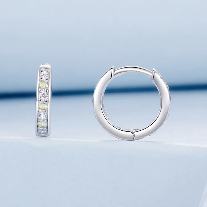 (Bild für) PANDORA-Stil Bunte Zirkonium-Ohrringe - BSE1033 - Ansicht 2